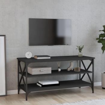 Mueble para TV madera contrachapada 100x40x50 cm en color Negro, Roble Sonoma y Roble ahumado, ideal como mesa de sofá, mesa de entrada para salón, consola de entrada, mueble recibidor