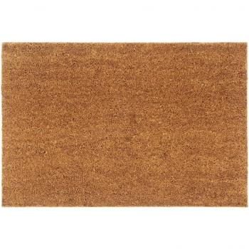 Felpudo semicircular de fibra de coco natural 60x90 cm Marrón