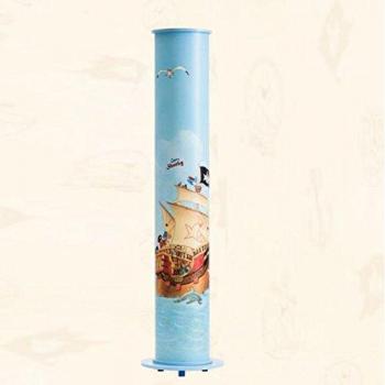 Lámpara de pie Capt'n Sharky para habitación infantil, E27, color azul claro