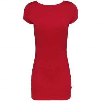 Vestido Bodycon Casual de Manga Corta y Cuello Redondo para Mujer Tommy Jeans Rojo 2024