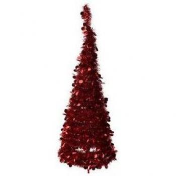 Árbol de Navidad decorativo 120 cm rojo