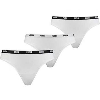 PUMA String 3p Pack Ropa Interior, Blanco, XS para Mujer