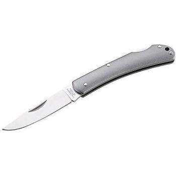 Herbertz Taschenmesser, Stahl AISI 420, rostfrei, Back Lock Cuchillo, Gris, Medium