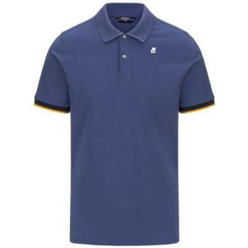 K-Way Vincent Tricolor Men's Polo Shirt - Blue, Size L