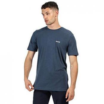 Regatta Tait-Camiseta Deportiva De Algodón Y Manga Corta T-Shirts/Polos/Vests, Hombre, Dark Denim, XXL