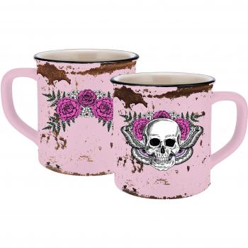 Infinite by geda labels infkh 13659calavera lady skull esmalte aspecto de taza ceramica taza taza de cafe ceramica color rosa
