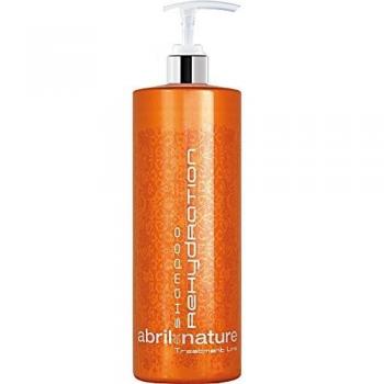 abril et nature | Tratamiento Hidratante Cabello REHYDRATION | Champú Profesional de Peluquería nutritivo para cabello seco y encrespado | Brillo y Textura | Champú antirrotura – 1000ml