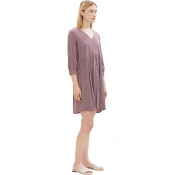 Tom Tailor - Vestido Midi Estampado Manga Francesa