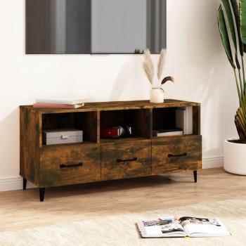 Mueble de TV Smoke Oak 102x35x50 cm Madera multicapa