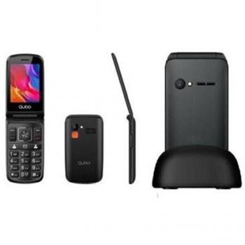 Teléfono Móvil Qubo P210BK-C Clamshell 2.8 Negro con Botón SOS y Base de Carga