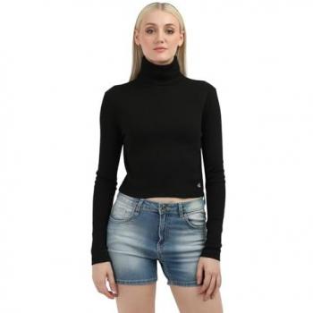 Calvin Klein Women's Black Long Sleeve Turtleneck Sweater Size L