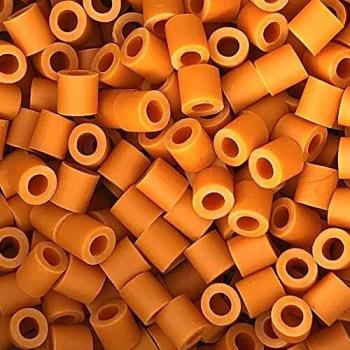 Cuentas NABBI BioBeads Naranjas, 5x5 mm, diámetro interior 2.5 mm, tamaño mediano, paquete de 1000 piezas