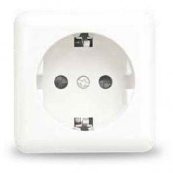 Base de enchufe GSC Evolution Schuko 2P+TT Blanco 60x60x45mm 16A250V