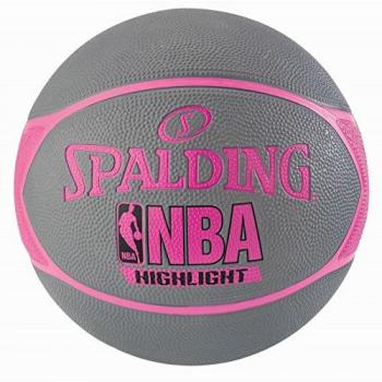 Spalding NBA Highlight 83-475Z Balón de Baloncesto, Mujer, Gris/Fucsia, 6