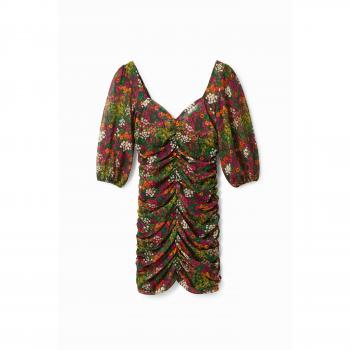 Vestido corto slim fruncido de Desigual