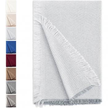 Plaid Multiusos Espiga Claro - Ideal para Sofás, Camas y Chaise Longue