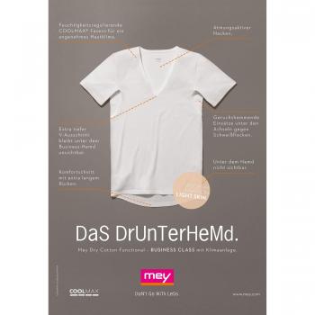 Mey Business Dry Cotton Functional V-Neck T-Shirt Beige 6XL