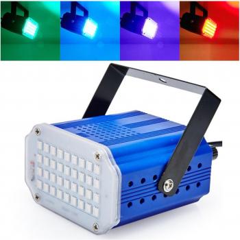 Proyector Estroboscópico LED de Luz Blanca con Control Musical y Regulable