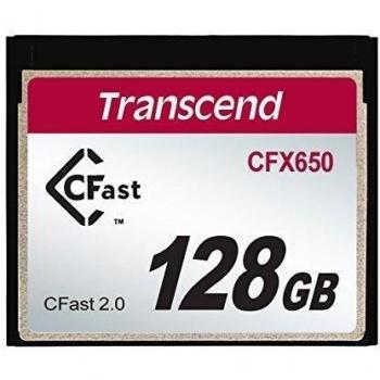 Transcend CFX650 128GB CFast 2.0 Memory Card - SuperMLC, 510 MB/s Read Speed
