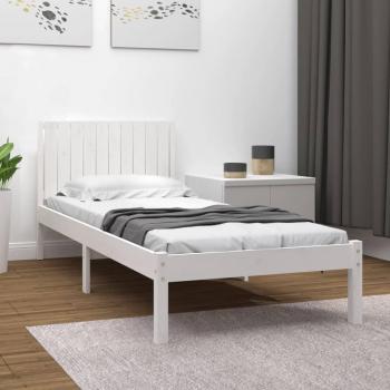 Cama de madera maciza de pino blanco redonda 100x200 cm