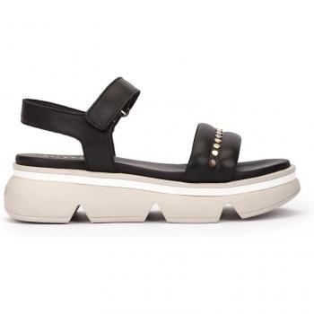 Pedro Miralles - Sandalias planas de piel modelo LACEDONIA en color negro