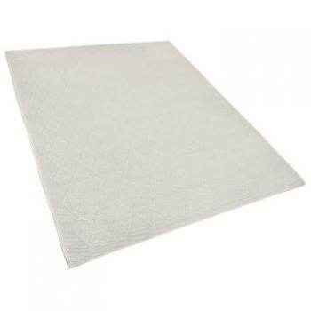 Alfombra de Lana Blanco Crema con Viscosa 160 x 230 cm Rectangular Tejida a Mano Erzin