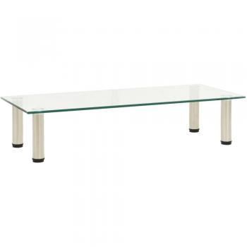 vidaXL TV Stand Transparent 80x35x17 cm Tempered Glass