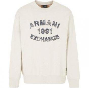 Jersey Casual de Algodón Armani Exchange para Hombre 1991 Blanco XL, Manga Larga, Outlet 2024