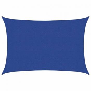 Toldo de vela rectangular HDPE azul 160 g/m² 3x4,5 m