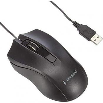 Gembird USB Optical Mouse MUS-3B-01, Black, 1000 DPI, Ambidextrous, 3 Buttons