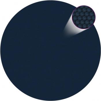 Cubierta solar flotante de PE para piscina 300 cm negro y azul
