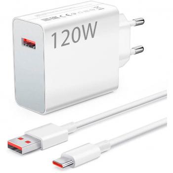 Xiaomi Charging Combo 120W USB-A + Cable USB-C Blanco MDY-13-EE