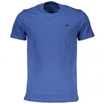 Harmont & Blaine Blue Cotton T-Shirt - XL, Male, Embroidered Logo