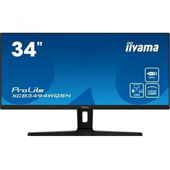 Iiyama ProLite XCB3494WQSN-B1 34 Ultrawide QHD Curvo LED Monitor, 3440x1440, VA Panel, 120Hz, HDMI, USB, HDCP Support