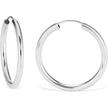 Pendientes de Plata 925 Amor para Damas - Creolen Blancas, Hechos en Alemania