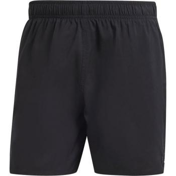 Adidas Men's Solid CLX Short-Length Swim Shorts - Black