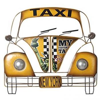 Placa de Metal Adorno Pared Coche Signes Grimalt 5x49x45cm Amarillo