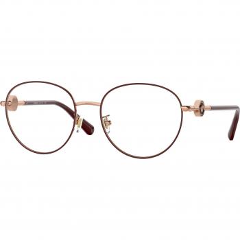 Versace VE1273D Asian Fit Women's Eyeglasses Burgundy Size 54 (Frame Only) - Blue Light Block Available, Donna Pillow Oro