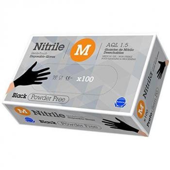 Guantes de Nitrilo Gentle Touch Negro 100 unidades