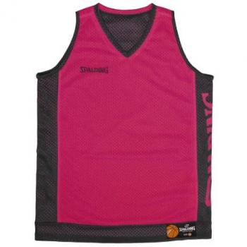 Camiseta de Baloncesto Sin Mangas Reversible Spalding - Fucsia/Negro - Talla 140