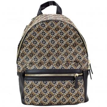 Marc Jacobs Medium Black Logo Leather Printed Shoulder Backpack