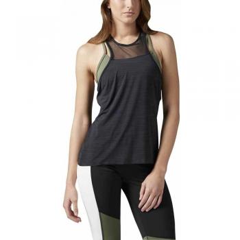 Reebok C Tank Camiseta de Tirantes, Mujer, Negro, L