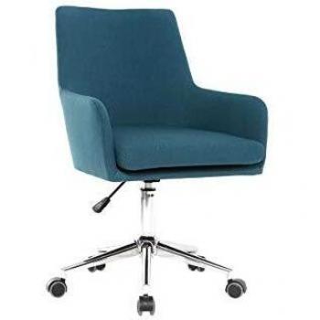 Sillón de escritorio diseño tejido azul petróleo SHANA
