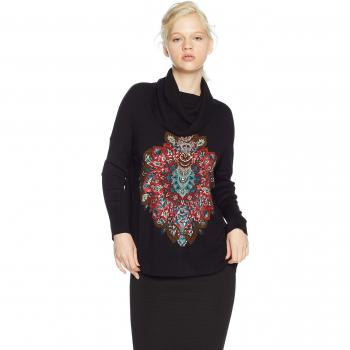 Desigual Jersey Cassandra Negro de Mujer. M Negro