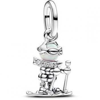 Charm Colgante Esquiador en Plata de Ley con Circonitas para Pulseras Moments y ME - Pandora 793514C01