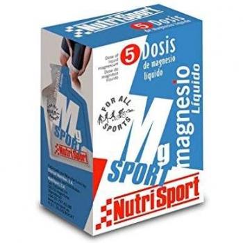 Nutrisport - Mg Sport Gel, Magnesio Líquido, Caja de 5 Sobres Monodosis, 5x25 ml