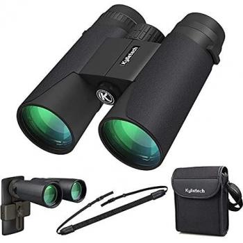 Prismáticos de alta potencia, Kylietech 12 x 42 Prismáticos para adultos con prisma BAK4, lente FMC, a prueba de niebla y resistente al agua,