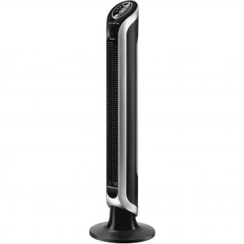 Rowenta VU6670 Eole Infinite, Ventilador de Torre con Temporizador de 8 Horas, 3 Velocidades y Control Remoto, Color Negro