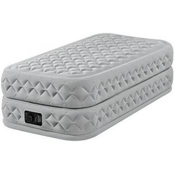 Intex Home - Colchón Dura Beam Supreme tecnología Fiber-Tech T con Bomba eléctrica incorporada, 99 x 191 x 51 cm, poliéster, Gris