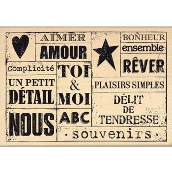 Florilèges FG115014 Tampon Scrapbooking Diseño Riendo Ternura Beige 7 x 10 x 2,5 cm